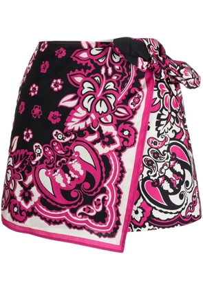 RED Valentino bandana-print cotton skort - Pink
