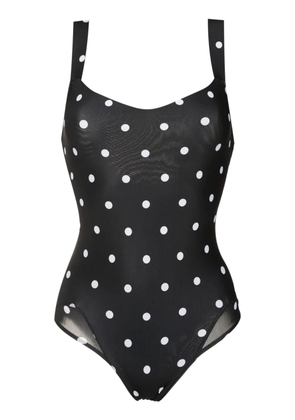 Amir Slama polka-dot print swimsuit - Black