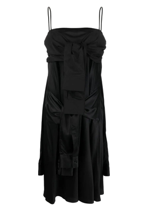 MM6 Maison Margiela knot-detail cotton dress - Black