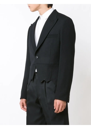 Comme des Garçons Homme Plus mélange-effect single-breasted blazer - Black