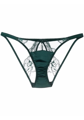 Fleur Of England Ela lace thong - Green