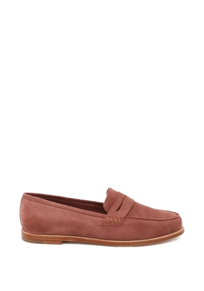 Manolo Blahnik Perrita round-neck suede loafers - Brown