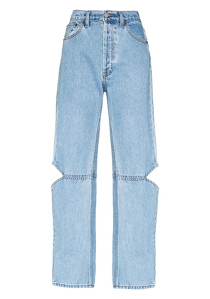 Still Here Cowgirl cut-out jeans - Blue