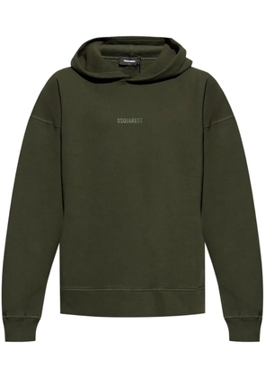 DSQUARED2 logo-print cotton hoodie - Green