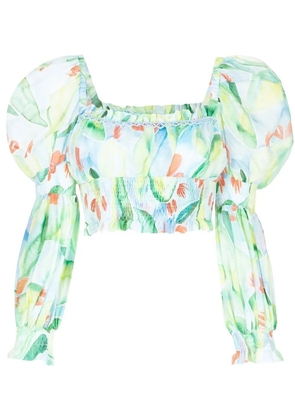 Charo Ruiz Ibiza cropped Brisa blouse - Blue