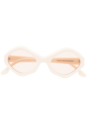 Kiko Kostadinov Octavia geometric-frame sunglasses - Neutrals