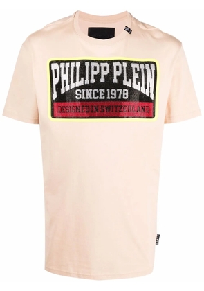 Philipp Plein logo-print cotton T-shirt - Neutrals