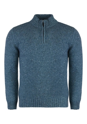 Moorer Fedro half-zip sweater - Blue