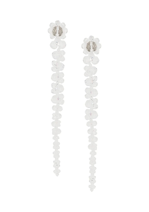 Simone Rocha beaded drop earrings - White