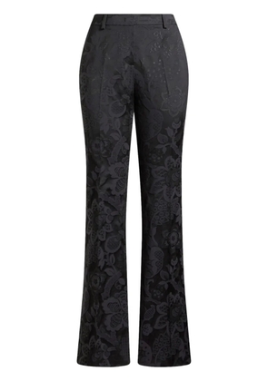 ETRO tonal-design jacquard trousers - Black