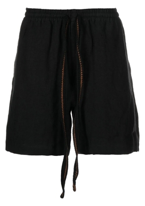 COMMAS linen lounge shorts - Black