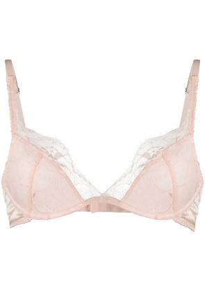 Fleur Of England lace-embellished plunge bra - Pink