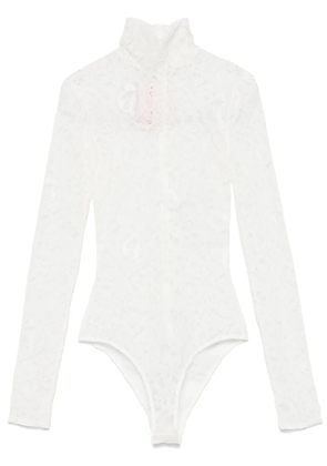 Valentino Garavani rebrodé-lace bodysuit - White