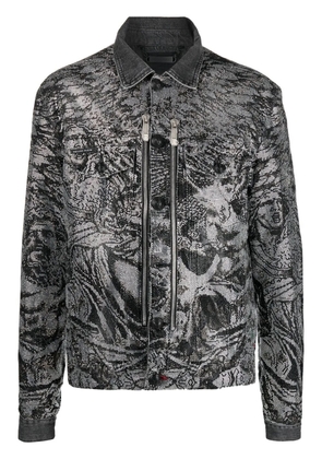 Philipp Plein crystal-embellished jacket - Grey