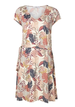 Amir Slama floral-print tied-waist dress - Neutrals
