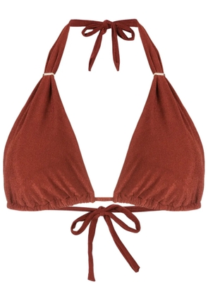 Lenny Niemeyer halterneck bikini top - Brown