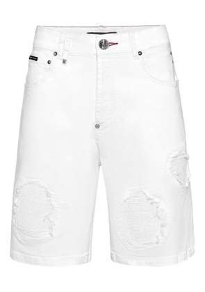 Philipp Plein Formentera Skulls shorts - White