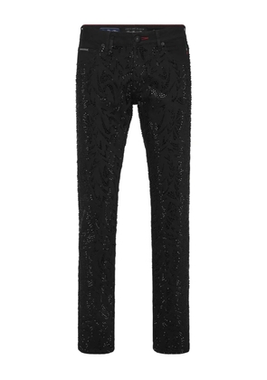 Philipp Plein Super Straight Cut Strass jeans - Black