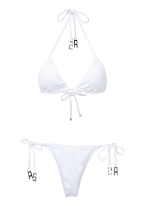 Amir Slama ribbed triangle-shape bikini - White