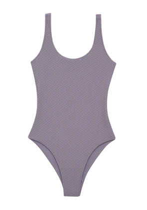 ANINE BING Jace textured swimsuit - Purple