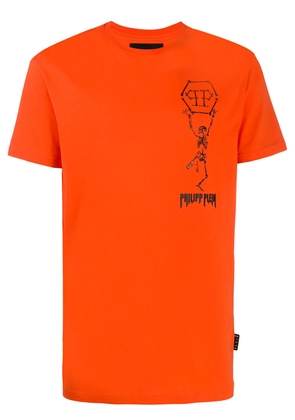 Philipp Plein Skeleton crew neck T-Shirt - Orange