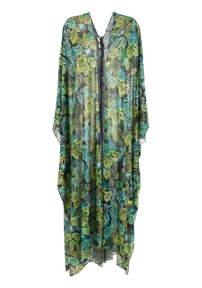 Amir Slama tropical print kaftan - Green