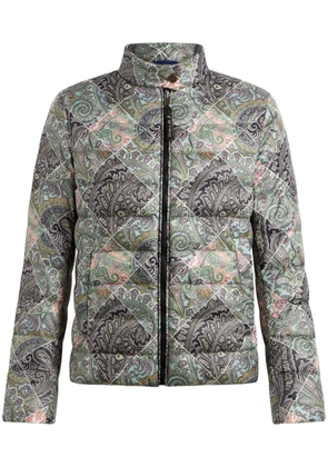 ETRO paisley-print goose-down puffer jacket - Black