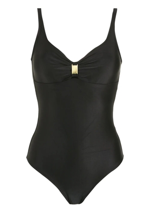Lygia & Nanny Roberta logo-plaque swimsuit - Black