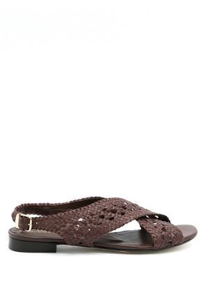 Sarah Chofakian woven sling-back sandals - Brown
