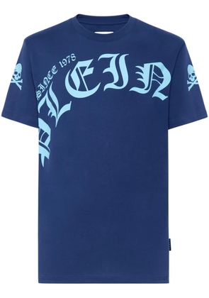 Philipp Plein logo-print cotton T-shirt - Blue
