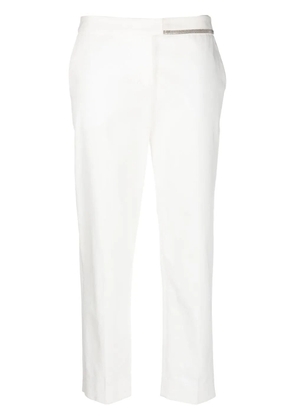 Fabiana Filippi beaded-trim tapered trousers - White