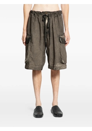 Uma Wang overdyed cargo shorts - Grey