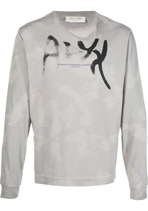 1017 ALYX 9SM logo-print long-sleeved T-shirt - Grey
