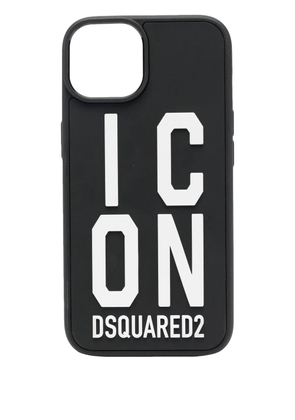 DSQUARED2 Icon logo-print iPhone 14 case - Black
