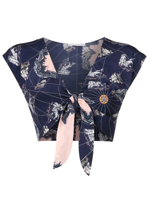 Clube Bossa front-tied top - Blue