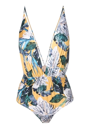 Clube Bossa Clavert floral swimsuit - Blue
