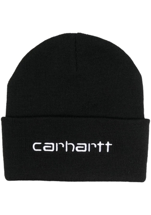 Carhartt WIP Script logo-embroidered beanie - Black