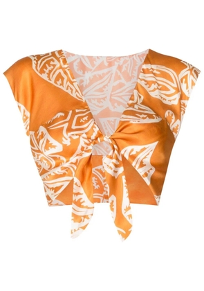 Clube Bossa front-tied top - Orange