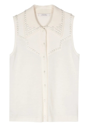 Dorothee Schumacher stud-embellished knitted top - White
