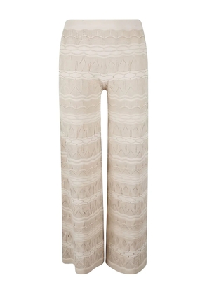 D.Exterior knitted-lace trousers - Neutrals