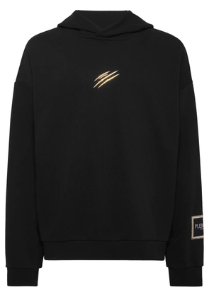 Plein Sport Label hoodie - Black