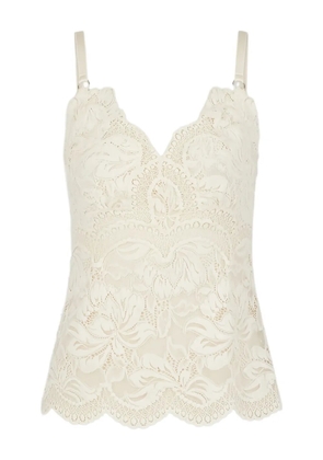Rabanne lace tank top - Neutrals