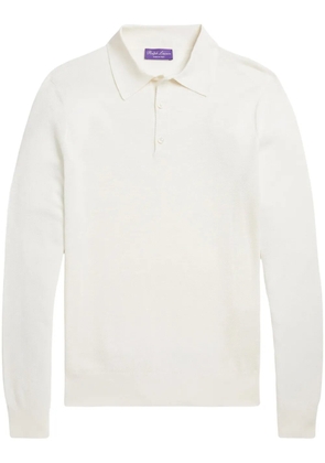 Ralph Lauren Purple Label long-sleeve polo shirt - White