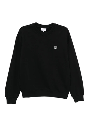 Maison Kitsuné fox-head embroidered sweatshirt - Black