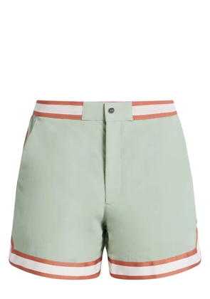 CHÉ striped-edge swim shorts - Green