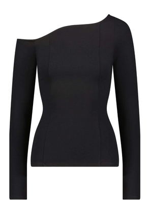 Marcella Sylvan one-shoulder long-sleeve top - Black
