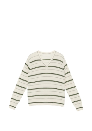 JNBY striped V-neck sweater - Neutrals