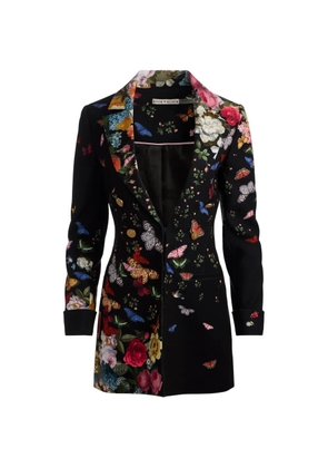 alice + olivia Mya floral blazer - Black