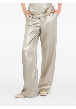 LIU JO metallic-finish trousers - Silver