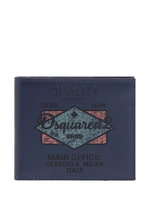 DSQUARED2 logo-print wallet - Blue